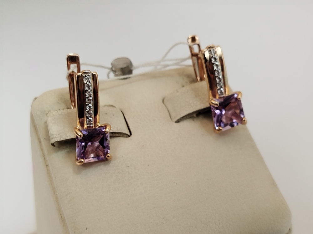 СЕРЬГИ С КАМНЯМИ (Au 585)