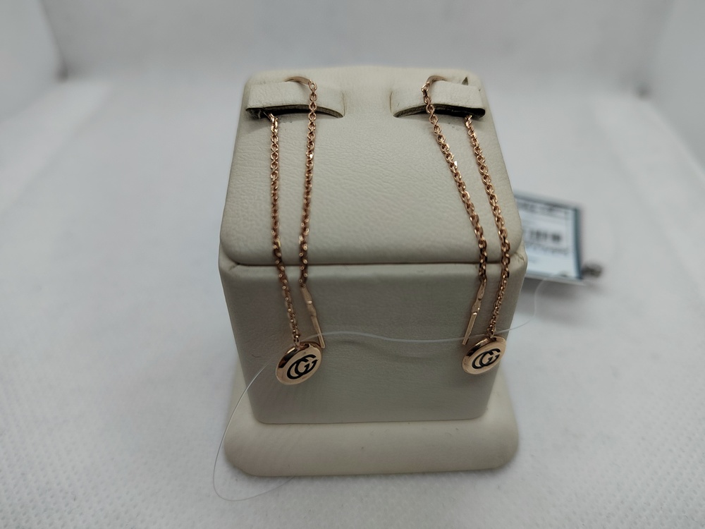 СЕРЬГИ ПРОДЕВКИ эмаль (Au 585)