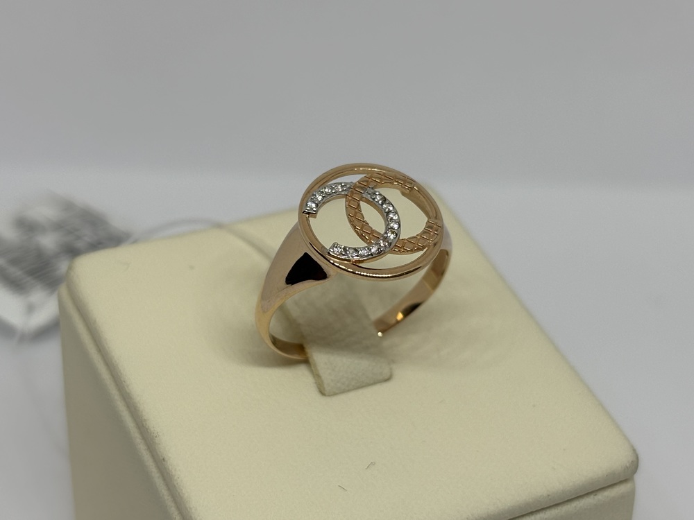 КОЛЬЦО С КАМНЯМИ (Au 585)