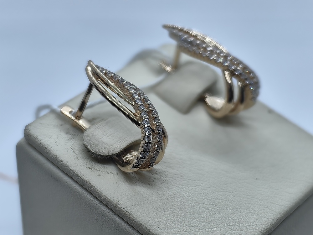 СЕРЬГИ С КАМНЯМИ (Au 585)