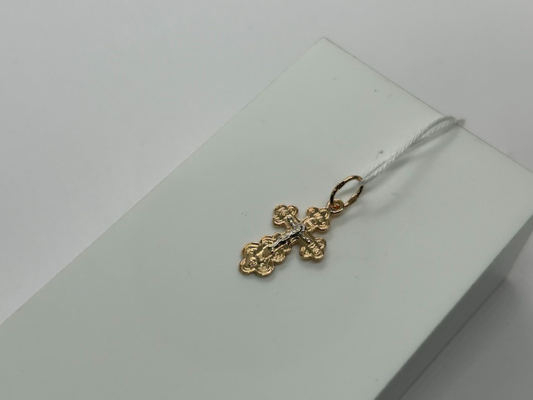 ПОДВЕСКА КРЕСТ БЕЗ КАМНЯ (Au 585)