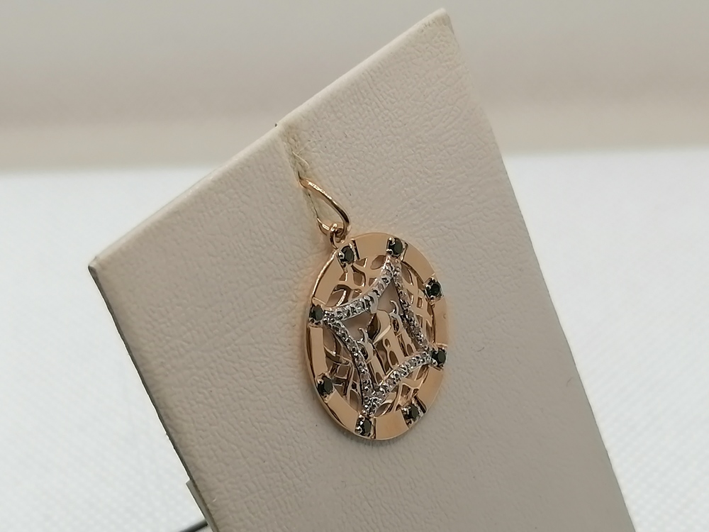 031711/ф ПОДВЕСКА С КАМНЯМИ (Au 585)