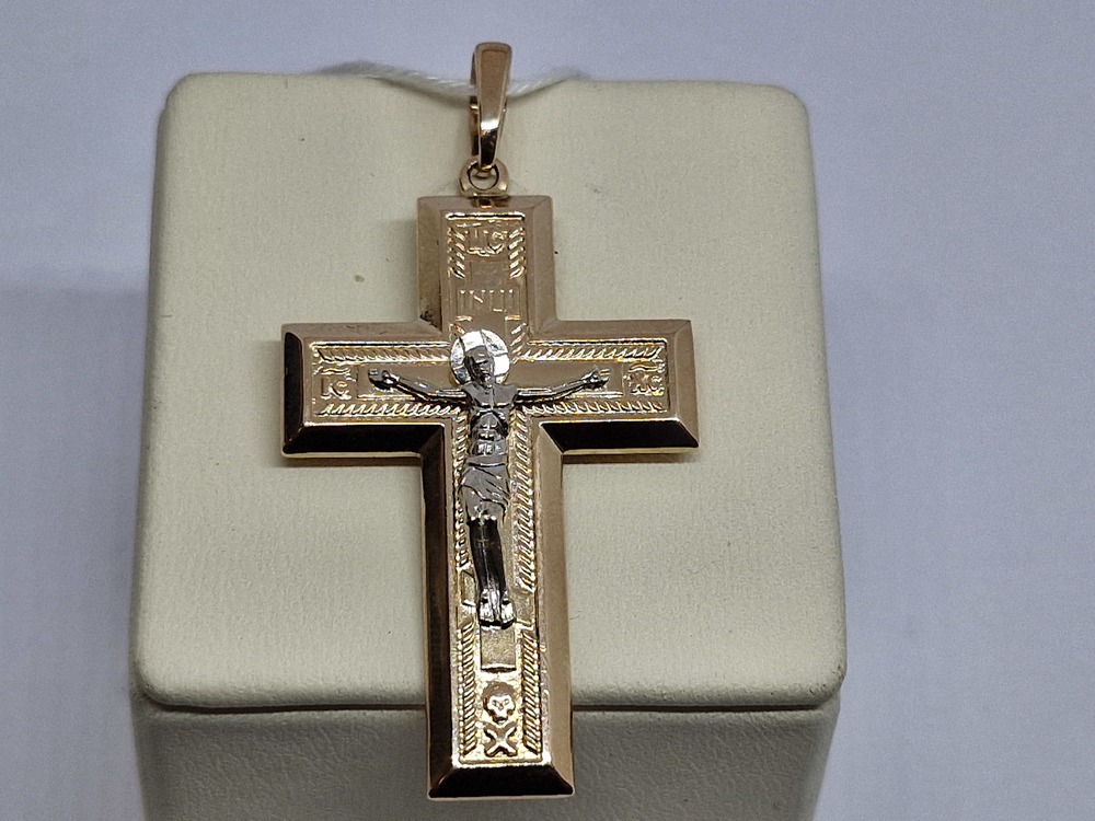 ПОДКБК585 ПОДВЕСКА КРЕСТ БЕЗ КАМНЯ (Au 585)