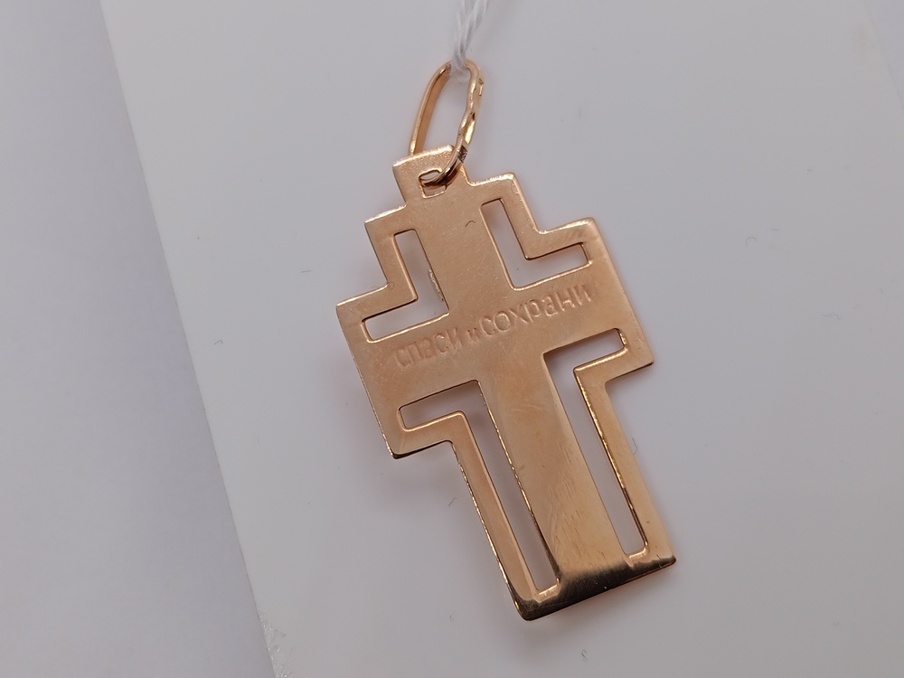 ПОДКБК585 ПОДВЕСКА КРЕСТ БЕЗ КАМНЯ (Au 585)