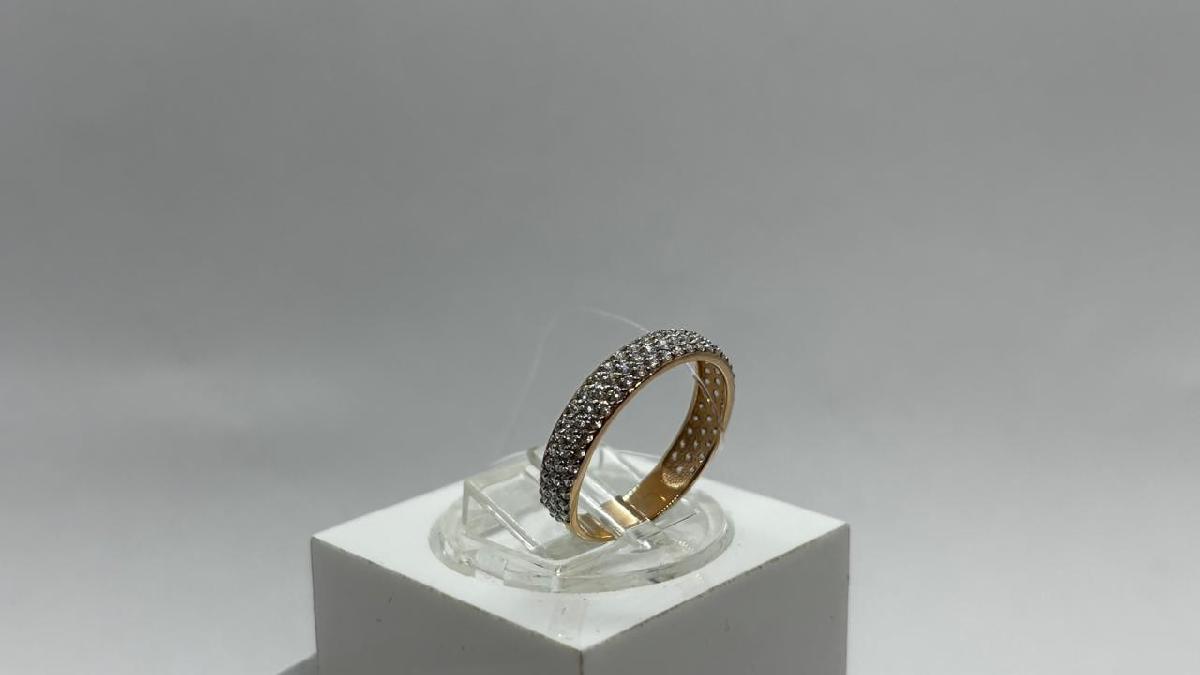 КОЛЬЦО С КАМНЯМИ (Au 585)