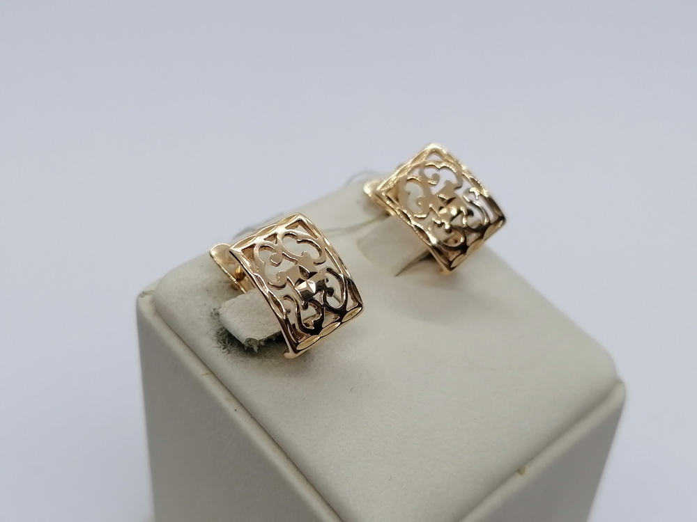 СБКМ585 СЕРЬГИ БЕЗ КАМНЯ (Au 585)