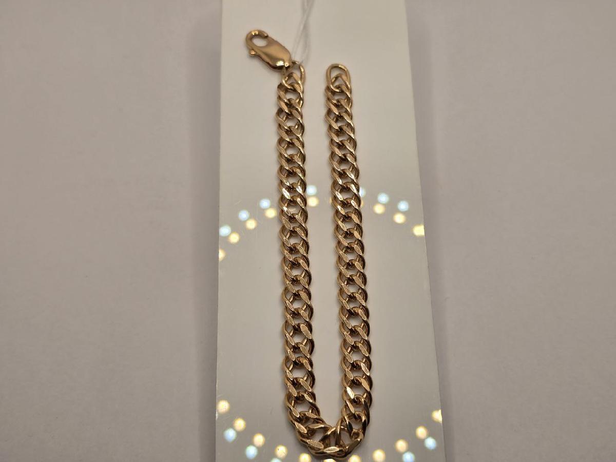 БРАСЛЕТ ПУСТОТЕЛЫЙ Ромб двойной Au 585