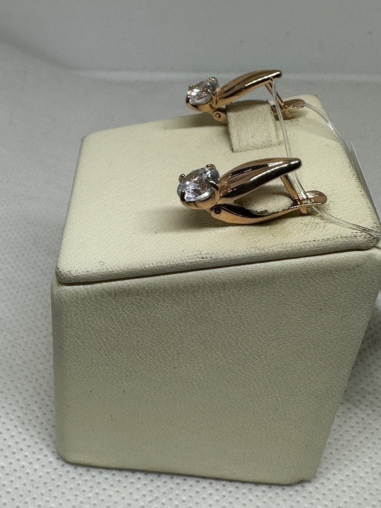 СЕРЬГИ С КАМНЕМ (Au 585)