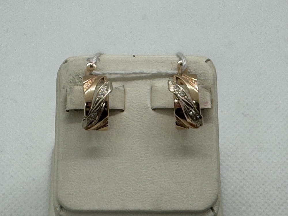 СКМИ585 СЕРЬГИ С КАМНЯМИ (Au 585)