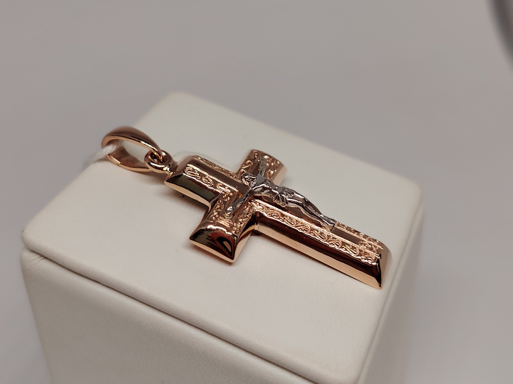 ПОДВЕСКА КРЕСТ БЕЗ КАМНЯ (Au 585)