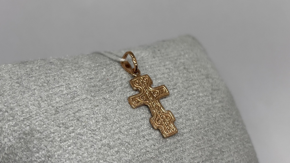 ПОДВЕСКА КРЕСТ БЕЗ КАМНЯ (Au 585)