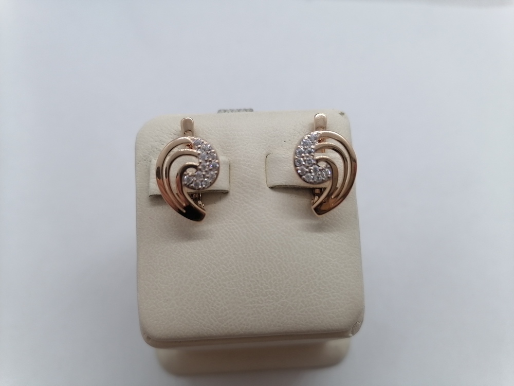 СКМИ585 СЕРЬГИ С КАМНЯМИ (Au 585)