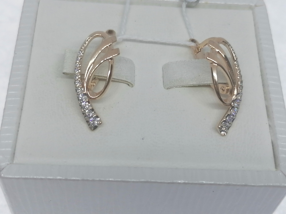 СКМИ585 СЕРЬГИ С КАМНЯМИ (Au 585)