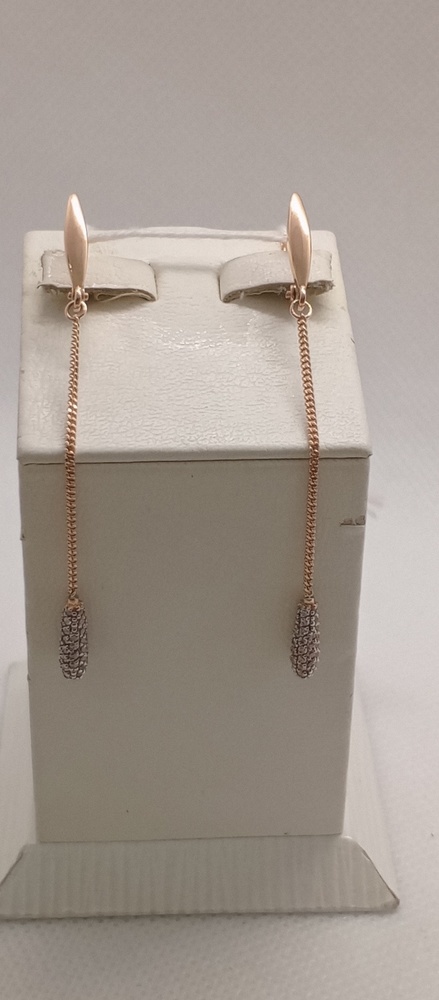 СКМИ585 СЕРЬГИ С КАМНЯМИ (Au 585)