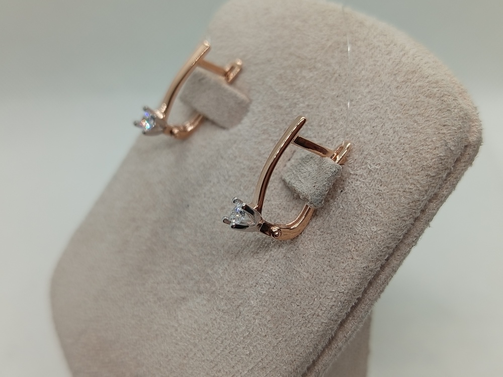 СЕРЬГИ С КАМНЕМ (Au 585)