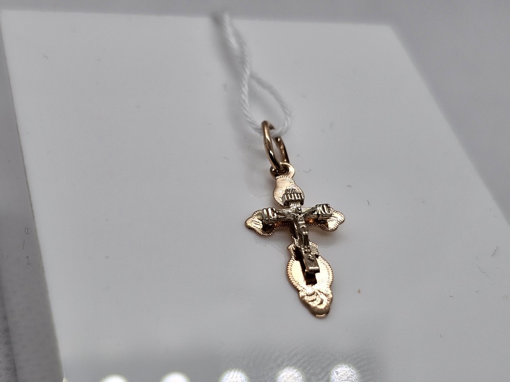 ПОДВЕСКА КРЕСТ БЕЗ КАМНЯ (Au 585)