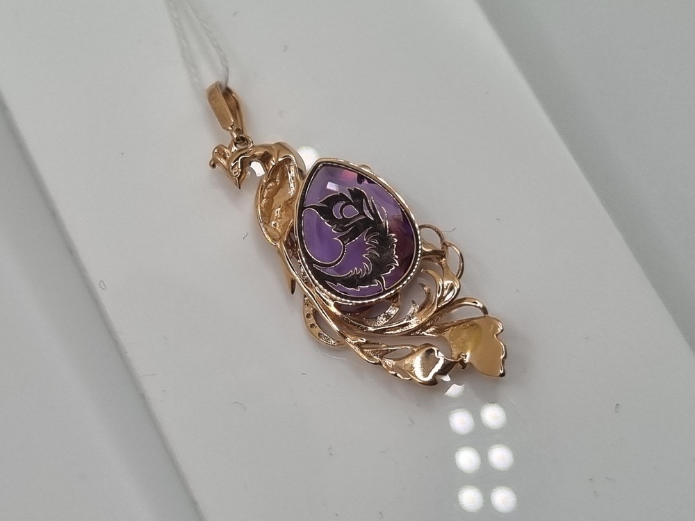 ПОДКМИ585 ПОДВЕСКА С КАМНЯМИ (Au 585)