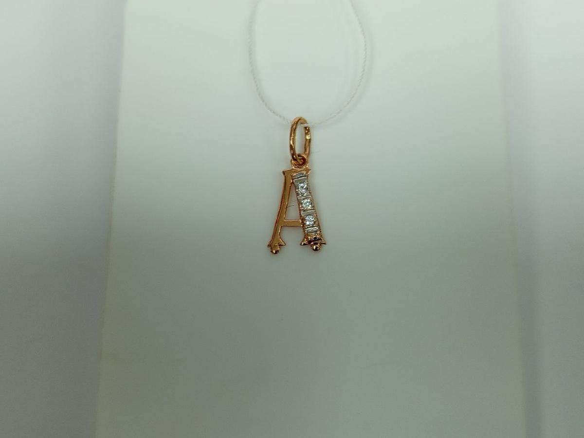 ПОДВЕСКА БУКВА А Au 585