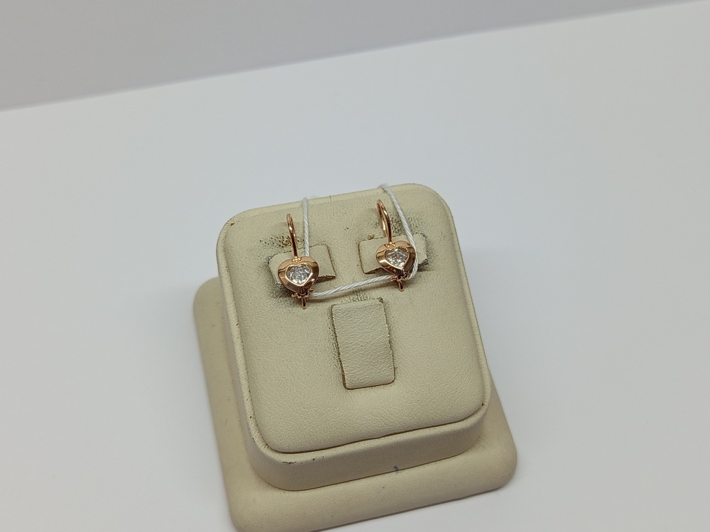 СЕРЬГИ С КАМНЕМ (Au 585)