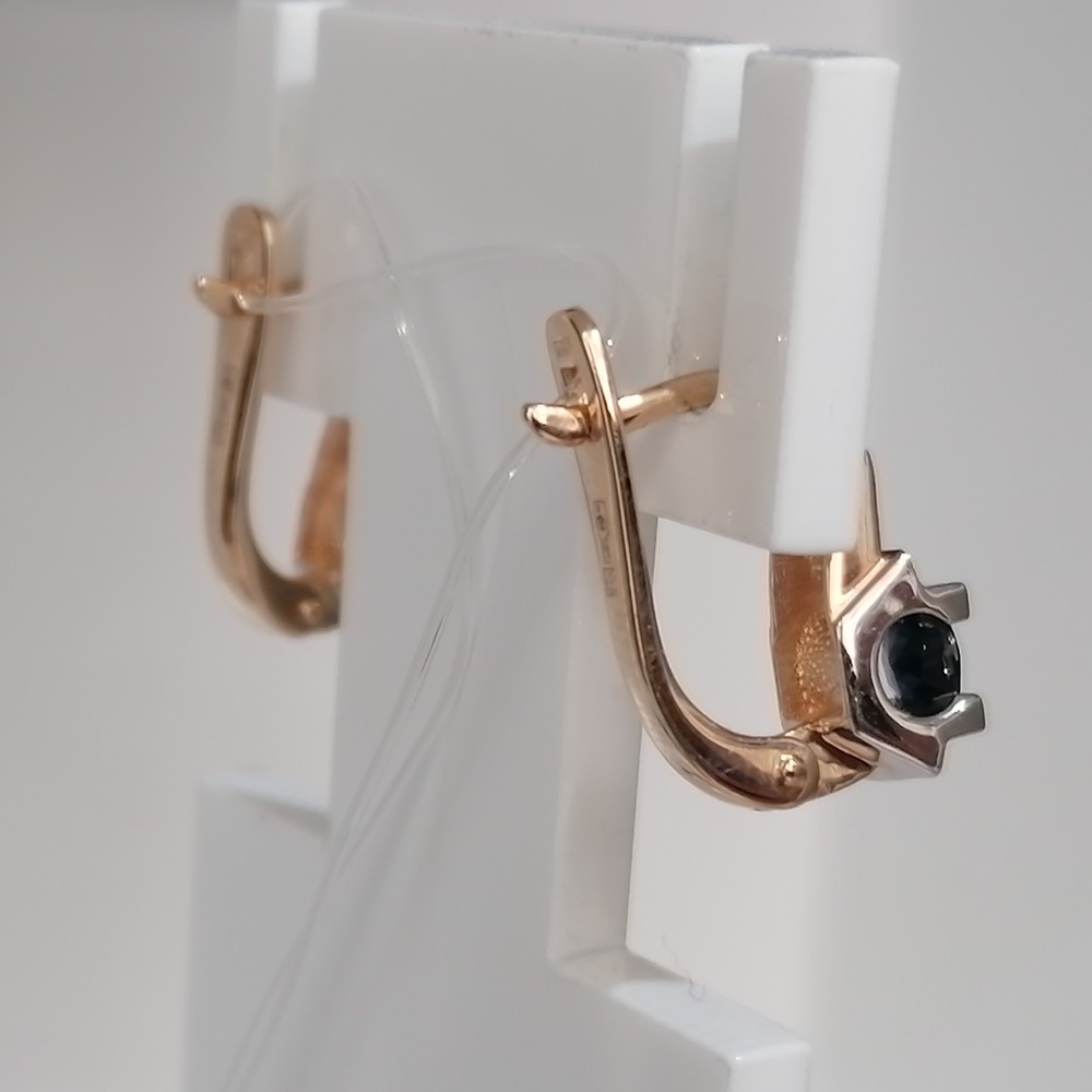 СЕРЬГИ Бриллиант, сапфир (Au 585)