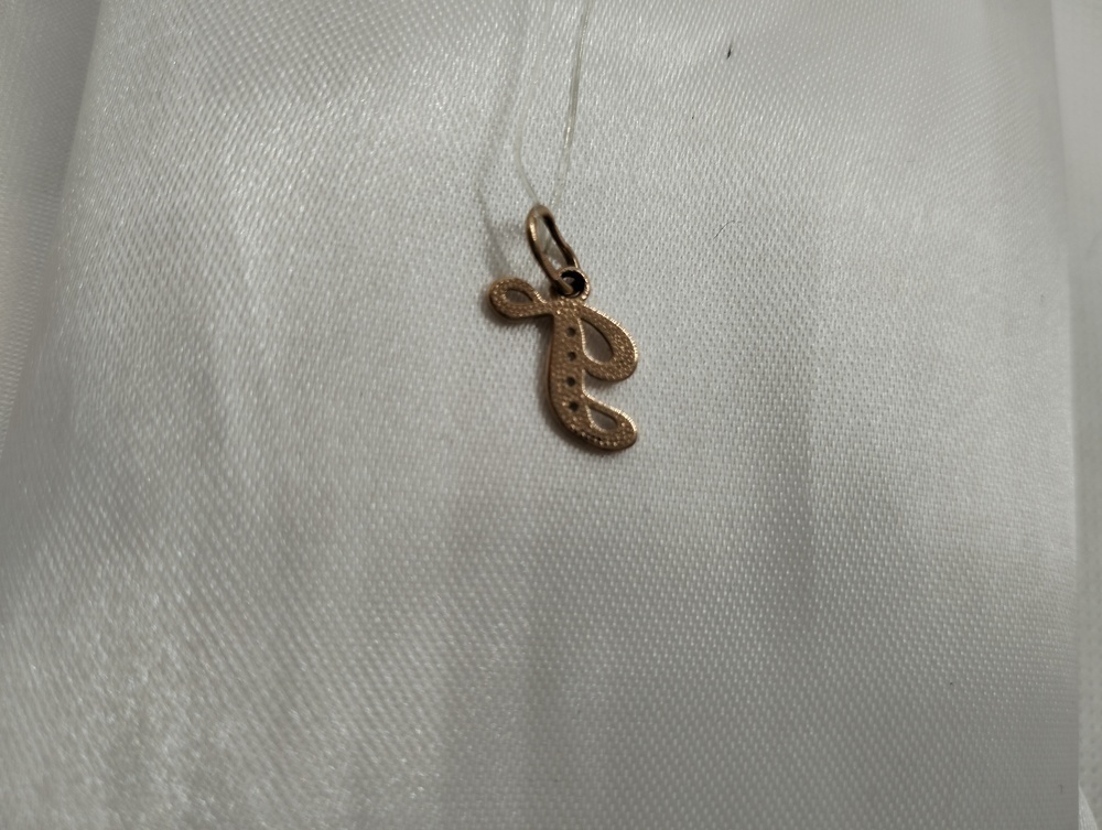 5770 "Г" ПОДВЕСКА БУКВА Г с камнями (Au 585)