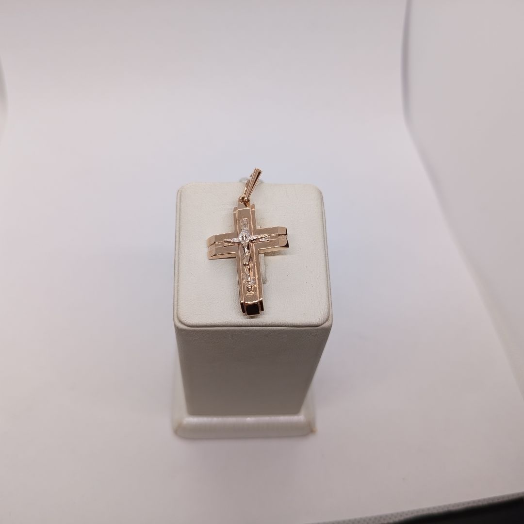 ПОДВЕСКА КРЕСТ БЕЗ КАМНЯ (Au 585)