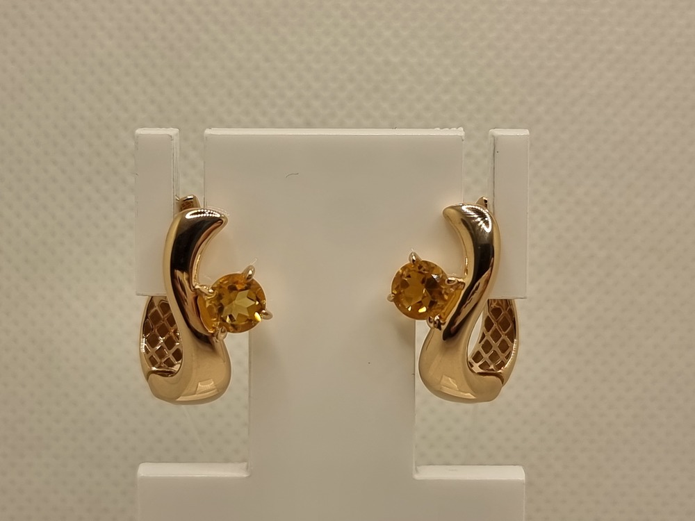 СЕРЬГИ С КАМНЕМ (Au 585)