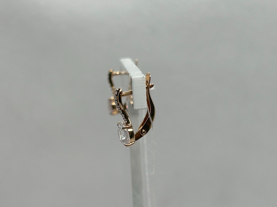 СКМИ585 СЕРЬГИ С КАМНЯМИ (Au 585)