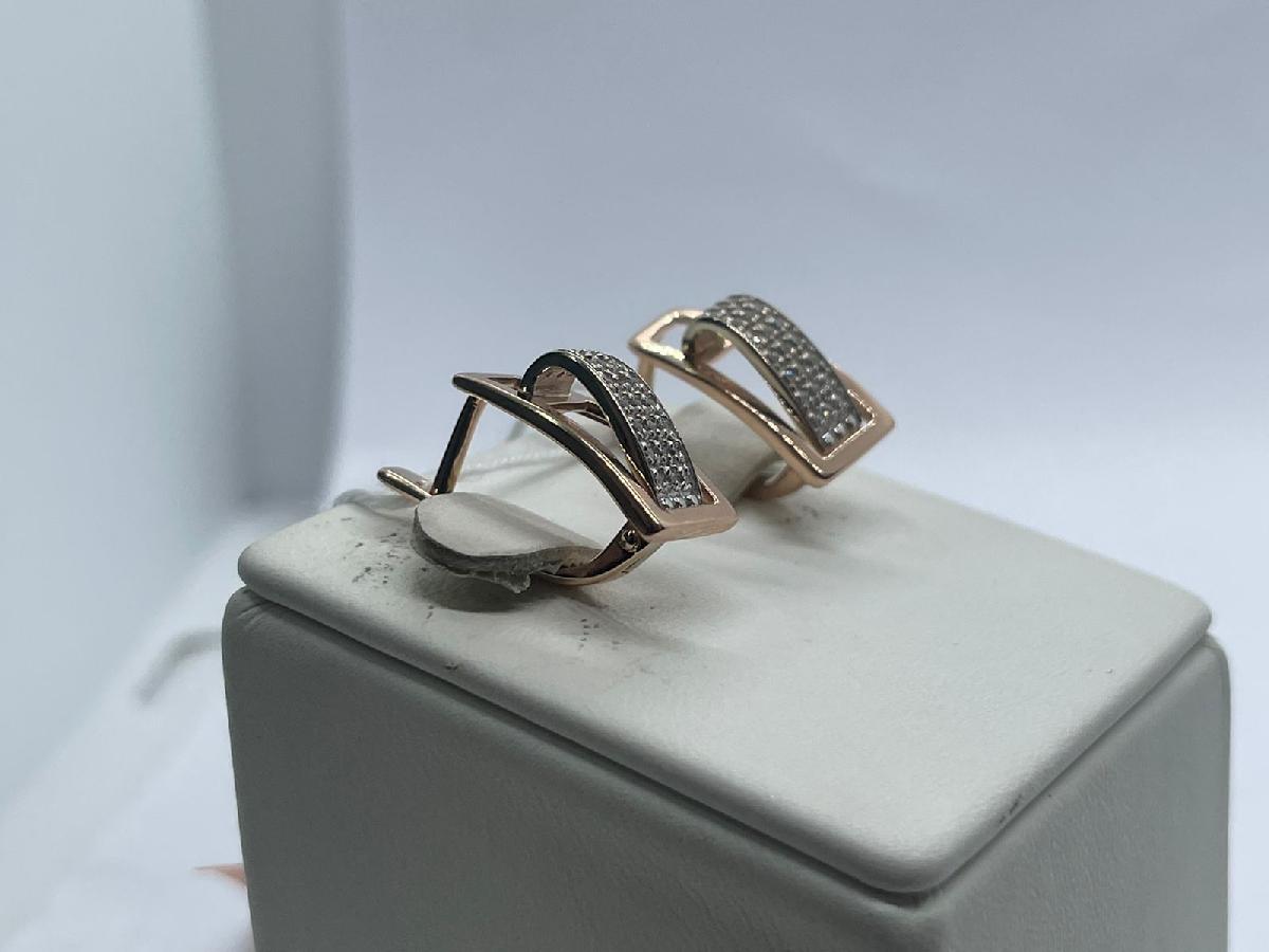 СКМИ585 СЕРЬГИ С КАМНЯМИ (Au 585)