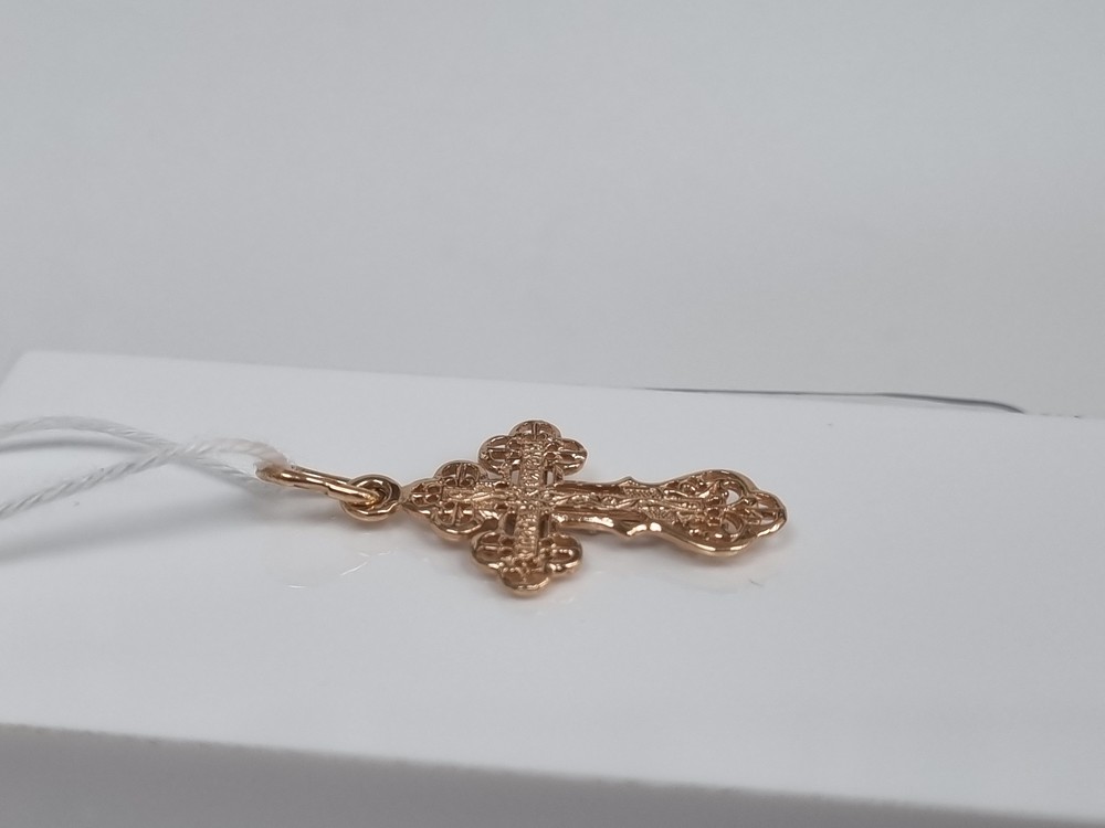 ПОДКБК585 ПОДВЕСКА КРЕСТ БЕЗ КАМНЯ (Au 585)