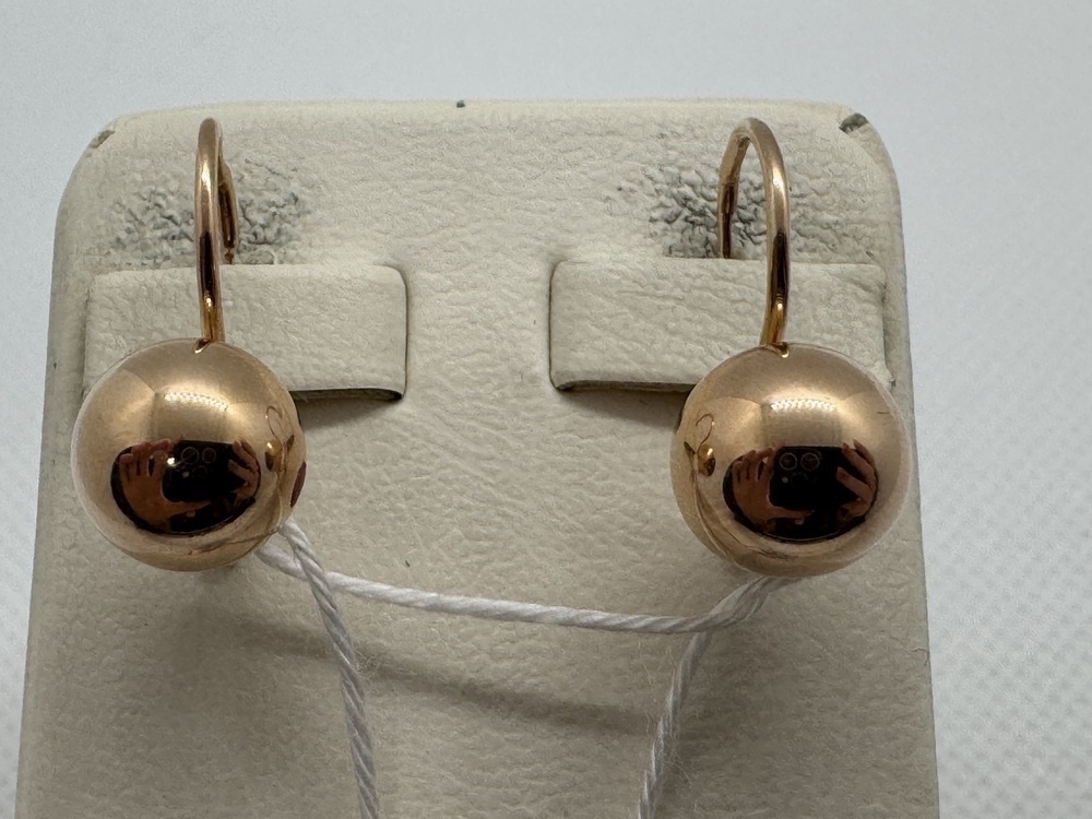 СБКМ583 СЕРЬГИ БЕЗ КАМНЯ (Au 583)