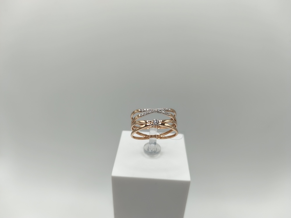 КОЛЬЦО С КАМНЯМИ (Au 585)