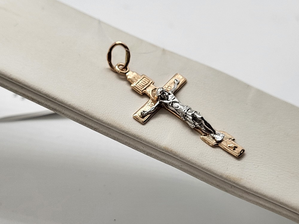 ПОДВЕСКА КРЕСТ без камня (Au 585)