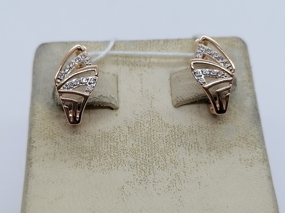 СКМИ585 СЕРЬГИ С КАМНЯМИ (Au 585)