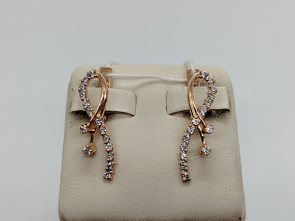 СКМИ585 СЕРЬГИ С КАМНЯМИ (Au 585)