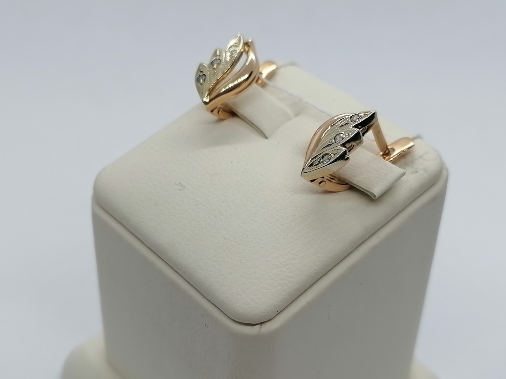 СКМИ585 СЕРЬГИ С КАМНЯМИ (Au 585)