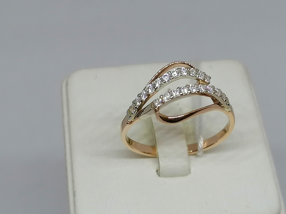 КОЛКМИ585 КОЛЬЦО С КАМНЯМИ (Au 585)
