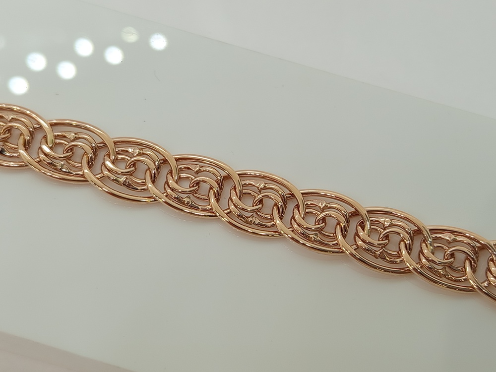 Бр-003 БРАСЛЕТ ПУСТОТЕЛЫЙ Нона-бисмарк (Au 585)