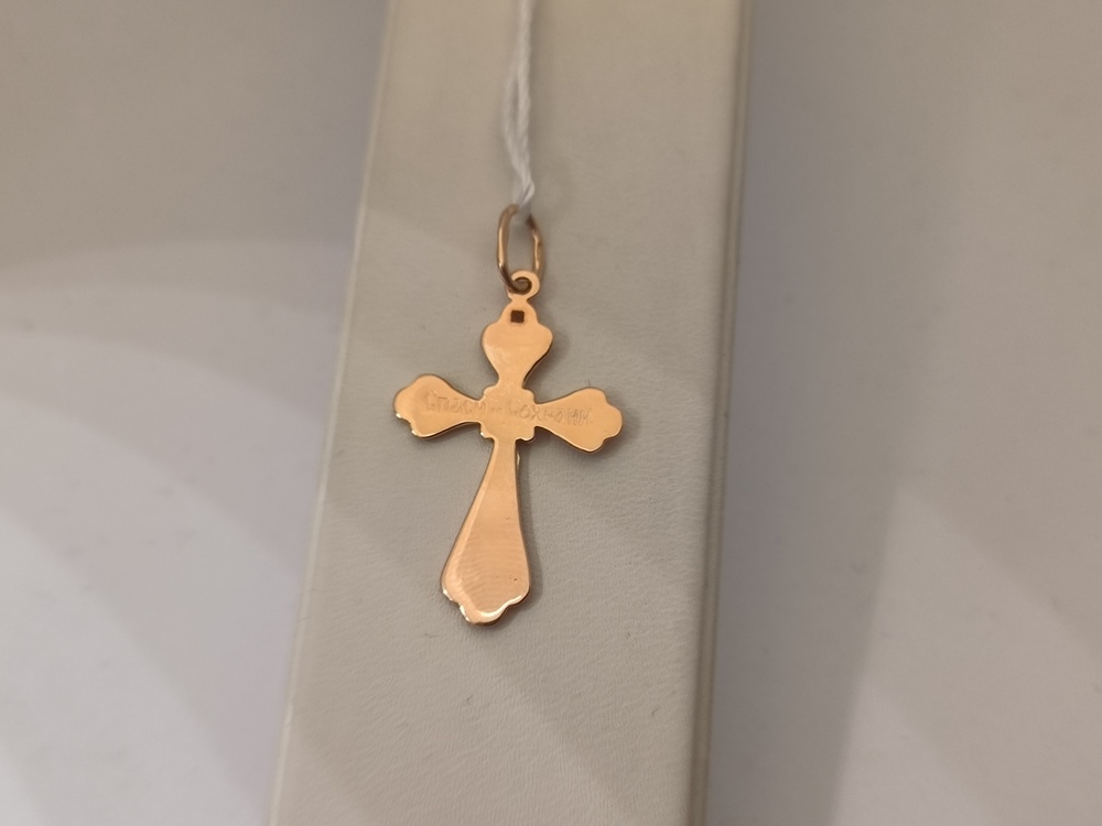 ПОДВЕСКА КРЕСТ БЕЗ КАМНЯ (Au 585)