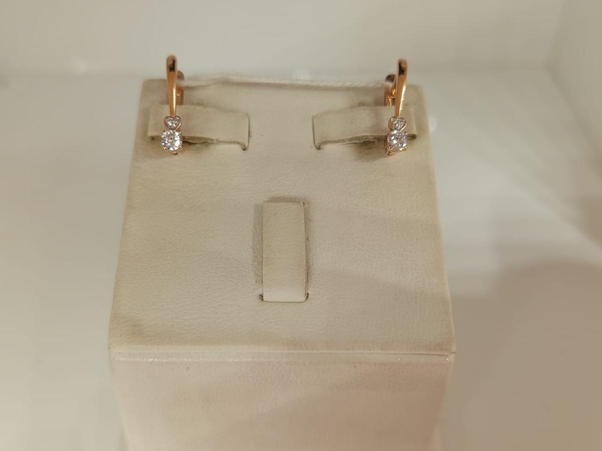 СКМИ585 СЕРЬГИ С КАМНЯМИ (Au 585)