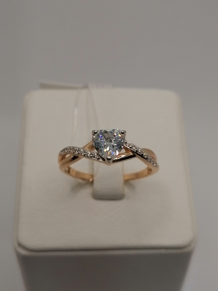 КОЛЬЦО С КАМНЯМИ (Au 585)