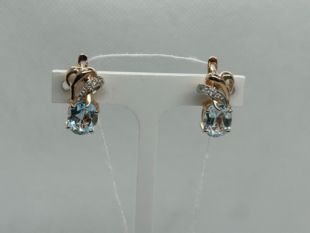 СЕРЬГИ С КАМНЯМИ (Au 585)