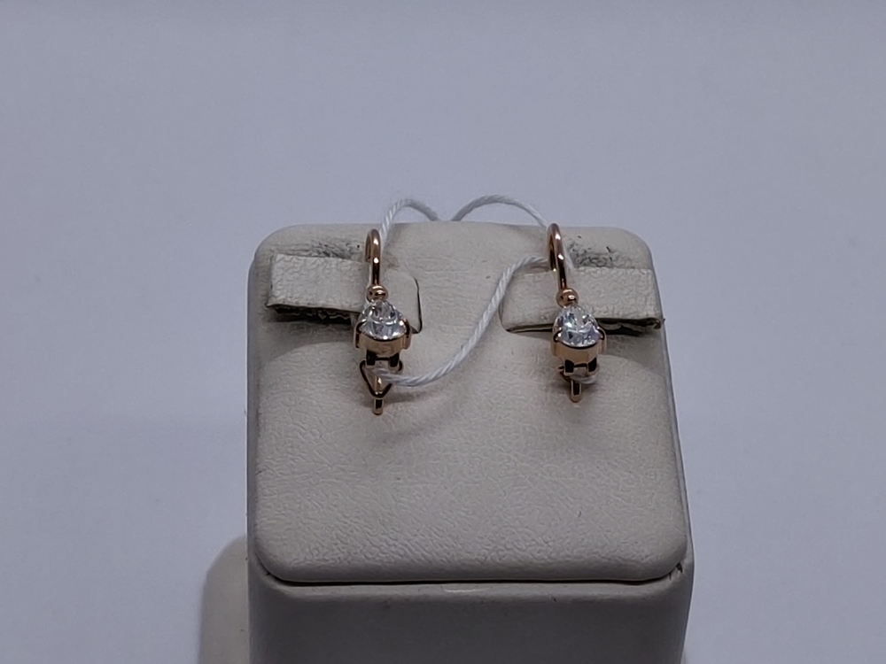 СЕРЬГИ С КАМНЕМ (Au 585)