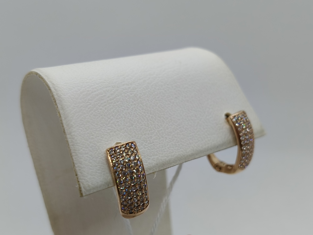 СКМИ375 СЕРЬГИ С КАМНЯМИ (Au 375)