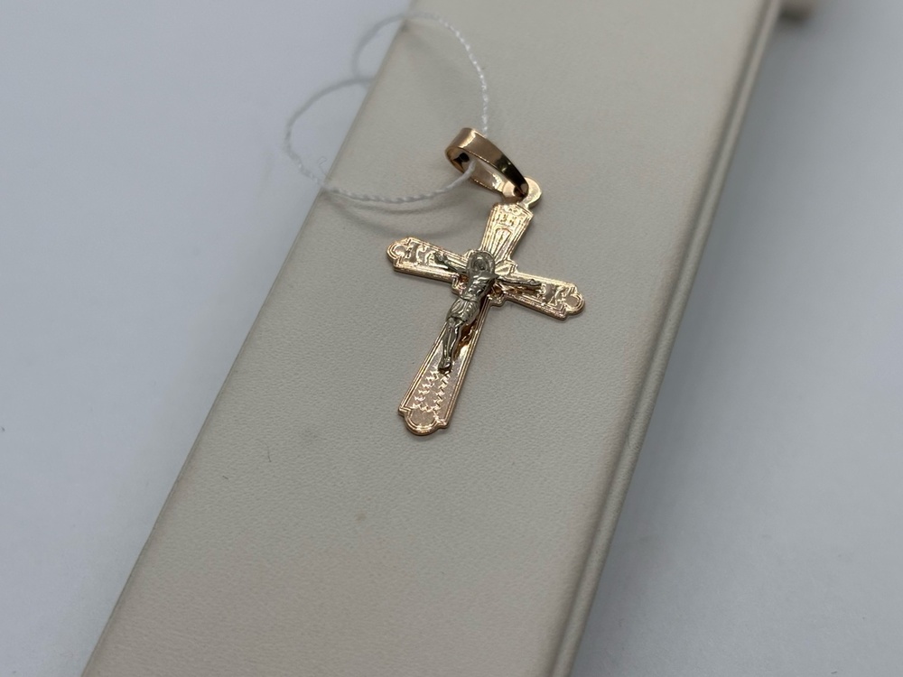 102-ИХ-22.23-12 ПОДВЕСКА КРЕСТ (Au 585)