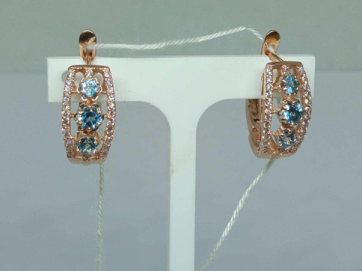 СКМИ585 СЕРЬГИ С КАМНЯМИ (Au 585)