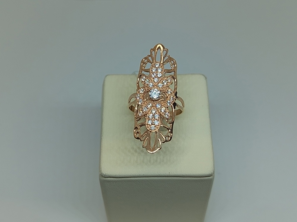 КОЛЬЦО С КАМНЯМИ (Au 585)