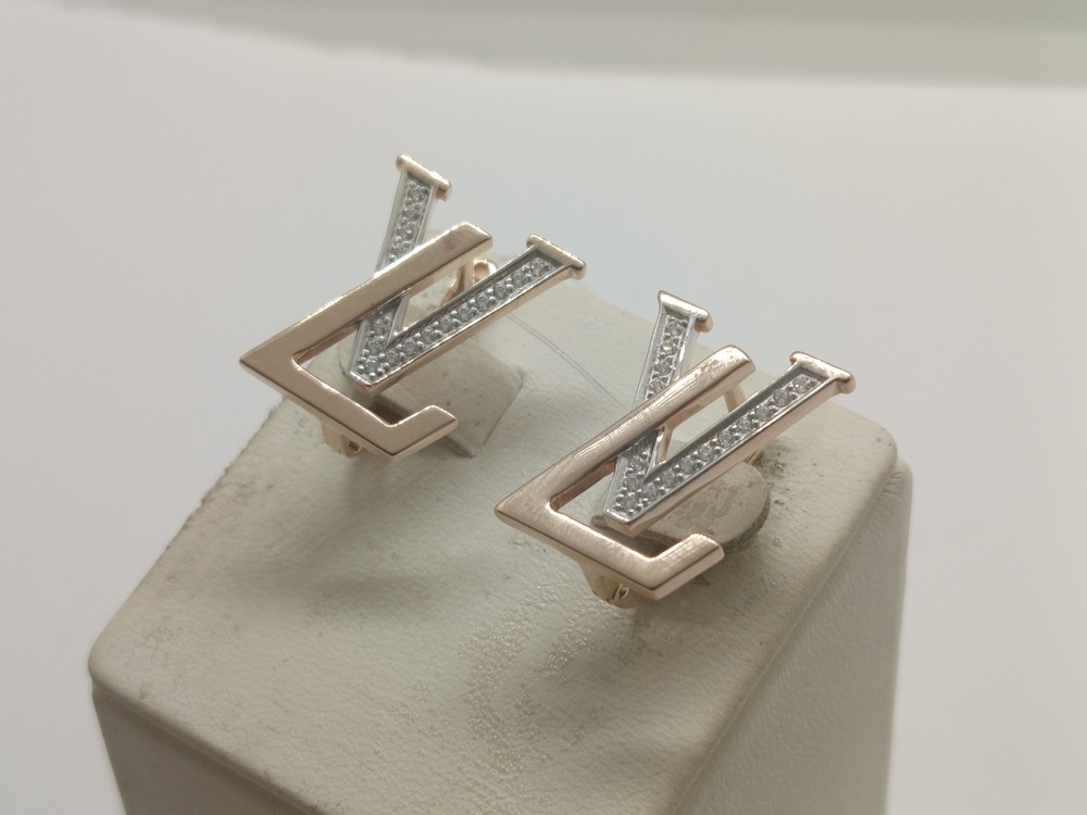 СЕРЬГИ С КАМНЯМИ (Au 585)