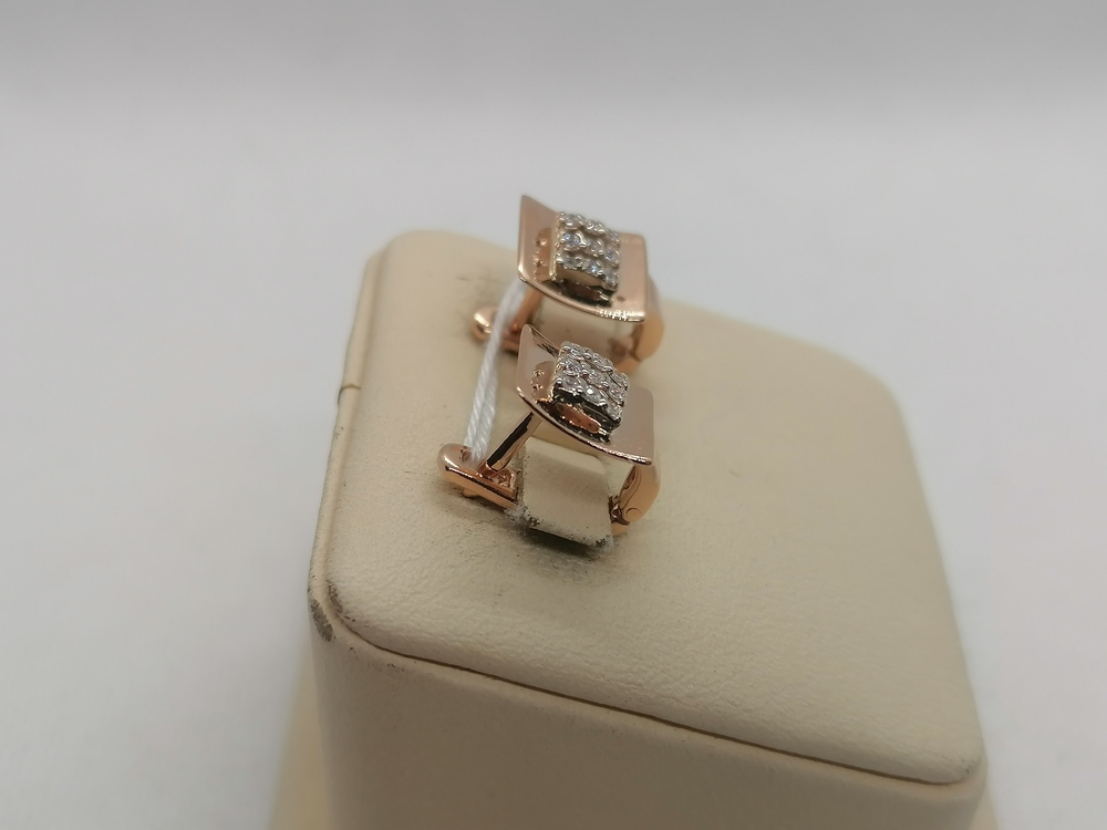 СКМИ585 СЕРЬГИ С КАМНЯМИ (Au 585)