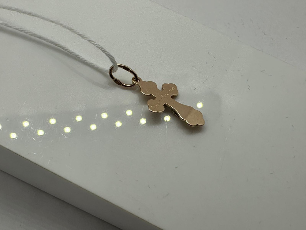 ПОДКБК585 ПОДВЕСКА КРЕСТ БЕЗ КАМНЯ (Au 585)